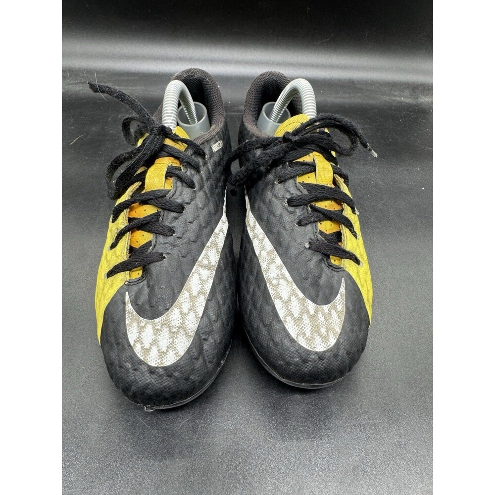 Nike Hypervenom Phelon 3 FG Soccer Cleat Youth Size 2.5Y Black/Yellow GUC - Picture 3 of 9